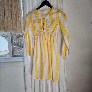 Yellow striped SHEIN dress